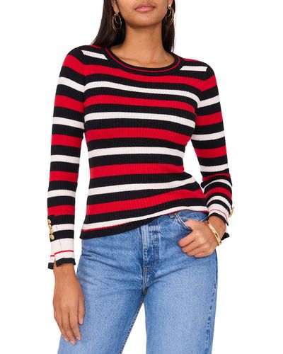 Court & Rowe Stripe Sweater - Black