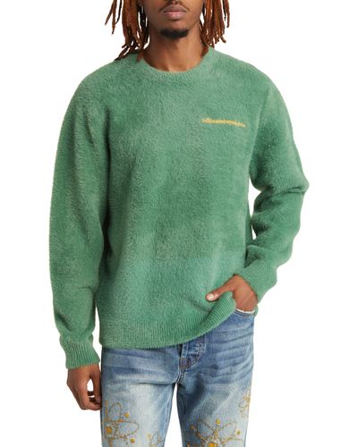 BBCICECREAM Embroidered Fuzzy Sweater - Green