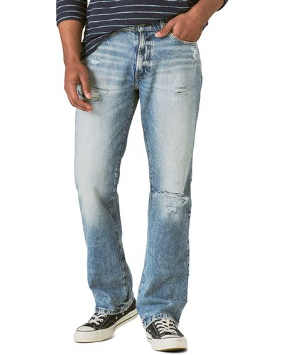 Lucky Brand Easy Rider Ripped Bootcut Jeans - Blue