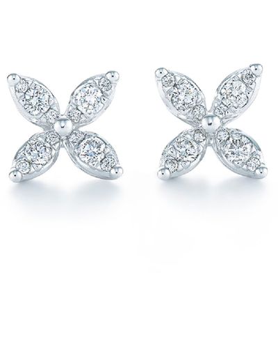 Kwiat Sunburst Diamond Stud Earrings - Blue