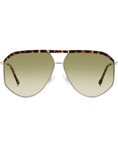 Isabel Marant 64mm Oversize Aviator Sunglasses - Green