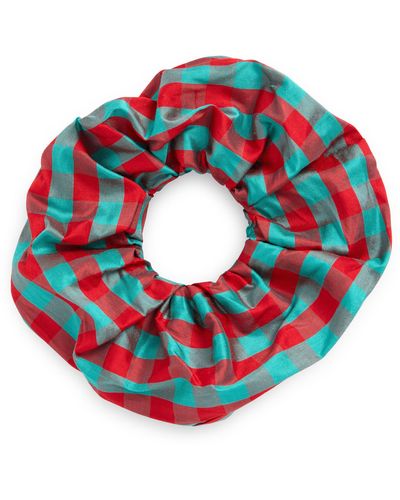 Coming of Age Oversize Silk Scrunchie - Blue