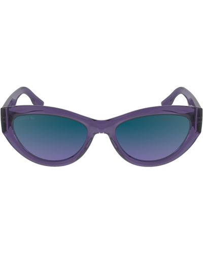 Lacoste Sport 54mm Cat Eye Sunglasses - Blue