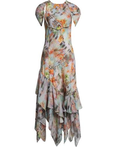 Collina Strada Hillary Cap Sleeve Tiered Ruffle Dress - Multicolor