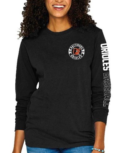 Soft As A Grape Baltimore Orioles Pigment-dyed Long Sleeve T-shirt At Nordstrom - Black