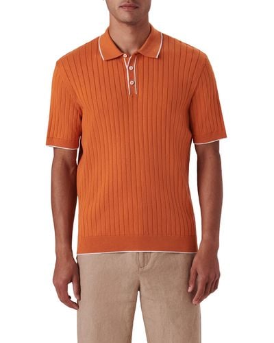 Bugatchi Rob Polo Sweater - Orange