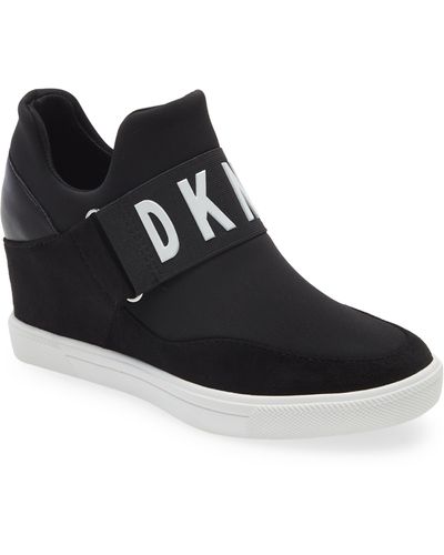 DKNY Cosmos Wedge Sneaker - Black