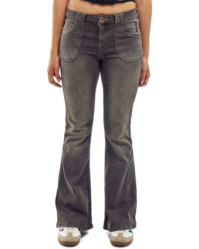 BDG Tiana Low Rise Flare Jeans - Gray