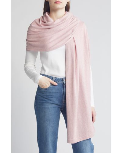 Nordstrom Transitional Knit Travel Wrap - Pink