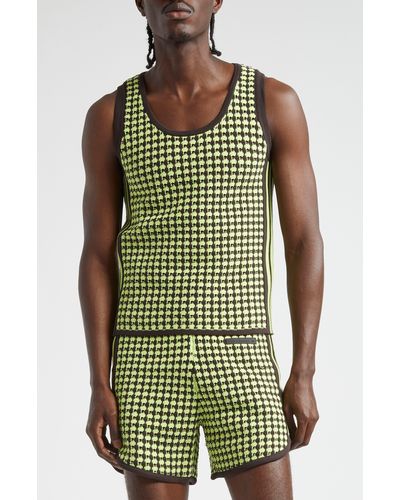 Y-3 X Wales Bonner Textured Sweater Tank - Green