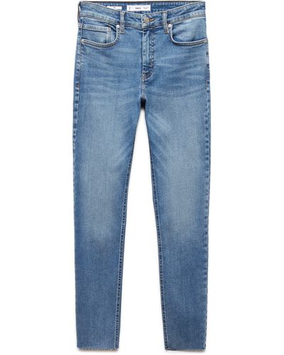 Mango Crop Skinny Jeans - Blue