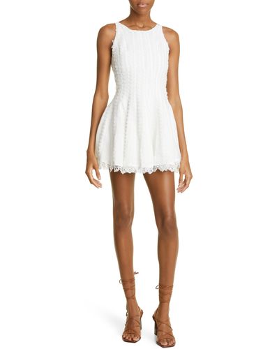 Waimari Dalila Sleeveless Lace Detail Linen Dress - White
