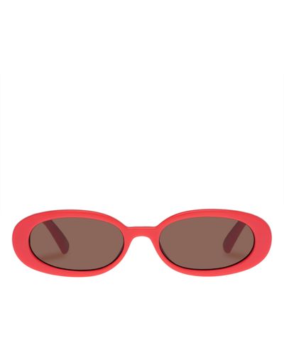 Le Specs Outta Love 51mm Oval Sunglasses - Red