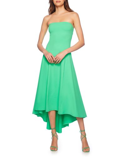 Susana Monaco Strapless High/low Dress - Green