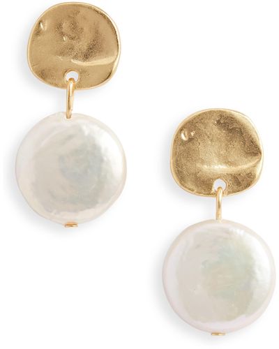 Karine Sultan Cultured Pearl Drop Earrings - White
