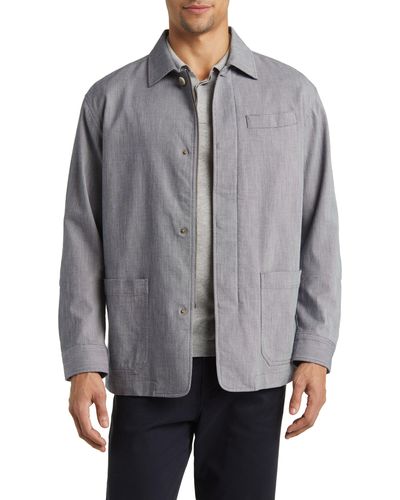 Rodd & Gunn Claverly Cotton Blend Shirt Jacket - Gray