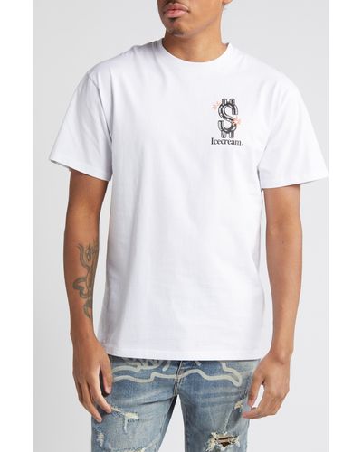ICECREAM Wealth Cotton Graphic T-shirt - White