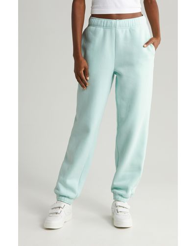 Zella Cara Ultracozy Cotton Blend Fleece sweatpants - Blue