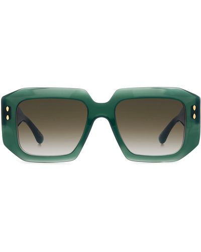 Isabel Marant 53mm Gradient Square Sunglasses - Green