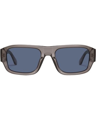 Quay Night Cap 40mm Polarized Shield Sunglasses - Blue