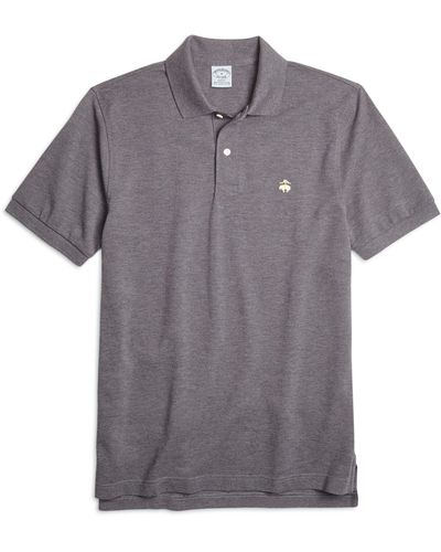 Brooks Brothers Slim Fit Stretch Cotton Piqué Polo - Gray