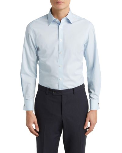 Charles Tyrwhitt Slim Fit Non-iron Cotton Poplin Dress Shirt - Blue