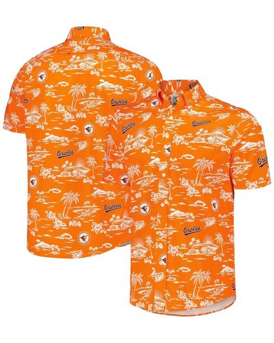 Reyn Spooner Baltimore Orioles Kekai Button-down Shirt At Nordstrom - Orange