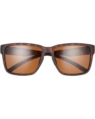 Smith Emerge 60mm Polarized Rectangle Sunglasses - Brown