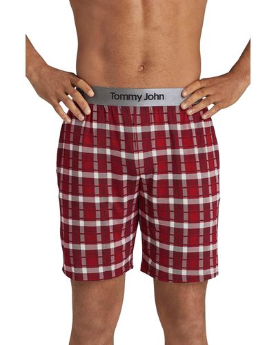 Tommy John Second Skin Lounge Shorts - Red