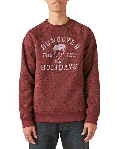 Lucky Brand Hungover For The Holidays Sweatshirt - Red