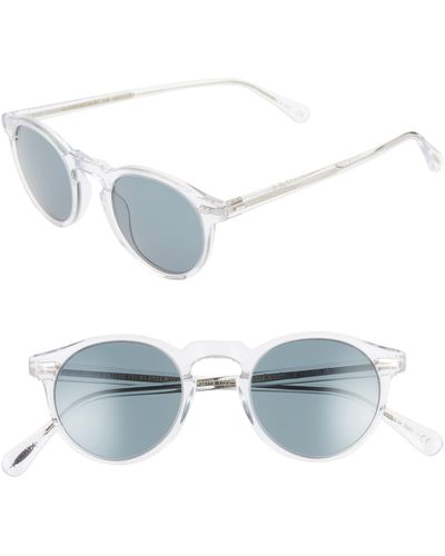 Oliver Peoples Gregory Peck 47mm Retro Sunglasses - Blue