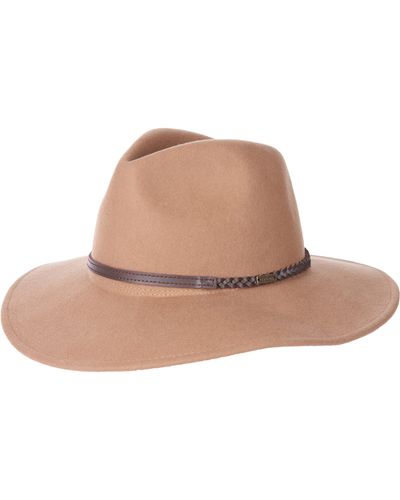 Barbour Leather Braid Wool Fedora - Pink