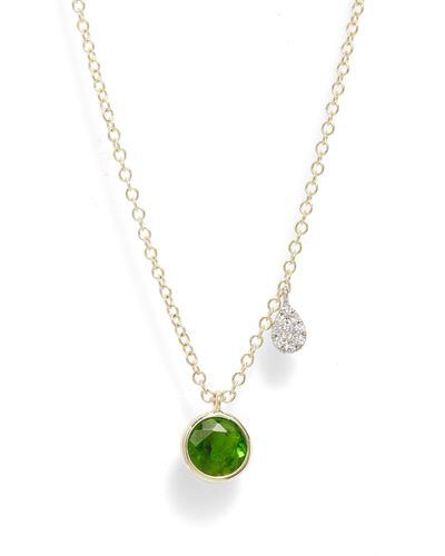 Meira T Chrome & Diamond Charm Necklace At Nordstrom - White