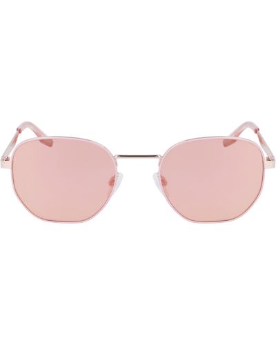 Converse Elevate 52mm Round Sunglasses - Pink