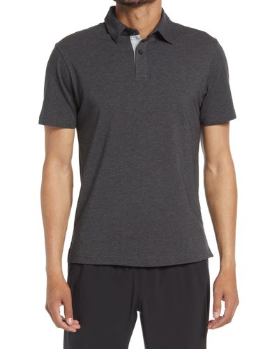 PUBLIC REC Go-to Athletic Fit Performance Polo - Black