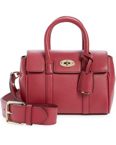 Mulberry Mini Bayswater Grained Leather Tote - Red