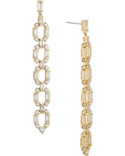 Nadri Gwen Cubic Zirconia Chain Drop Earrings - White