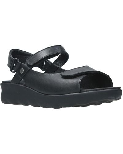 Wolky Pitchu Slingback Platform Sandal - Black