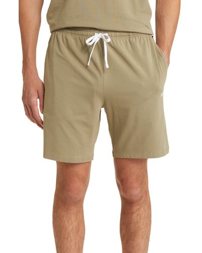 BOSS Mix & Match Cotton Stretch Jersey Pajama Shorts - Natural
