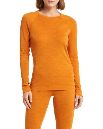 Smartwool Classic Thermal Long Sleeve Merino Wool Base Layer T-shirt - Orange