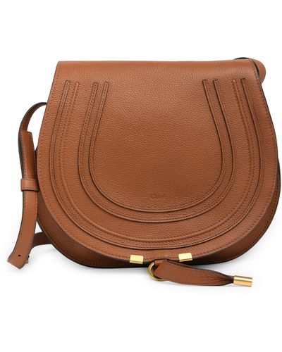 Chloé Medium Marcie Leather Crossbody Bag - Brown