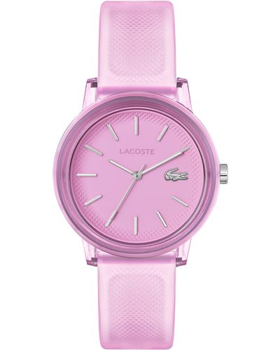 Lacoste L12.12 Silicone Strap Watch - Pink