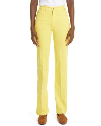 Loro Piana Gent High Waist Straight Leg Jeans - Yellow