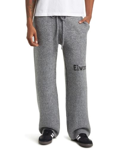 Elwood Intarsia Logo baggy Sweatpants - Gray