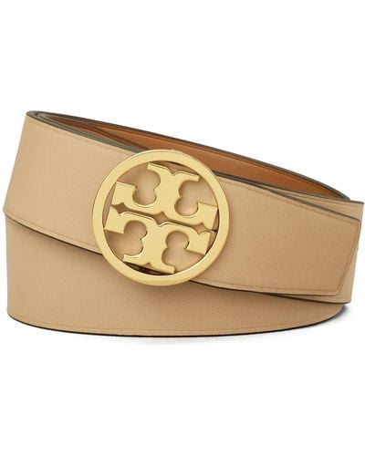 Tory Burch Miller Reversible Leather Belt - Natural