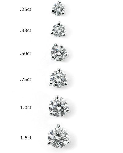 Kwiat Diamond & Platinum Stud Earrings - White