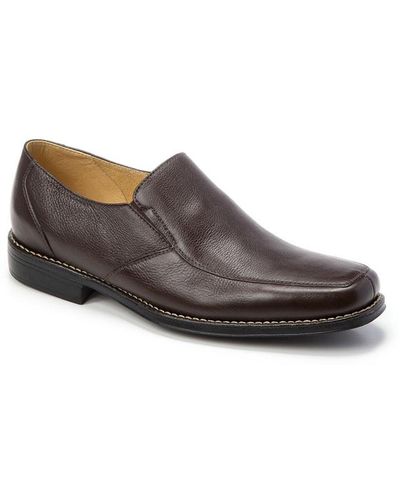 Sandro Moscoloni Double Gore Moc Toe Slip-on Loafer - Brown