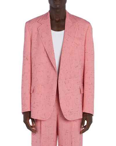 Bottega Veneta Crosshatch Viscose Blend Sport Coat - Pink