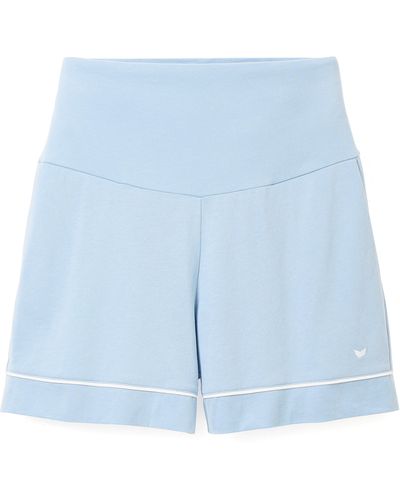 Petite Plume Luxe Pima Cotton Maternity Shorts - Blue