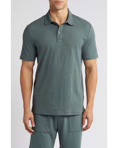 Threads For Thought Slub Jersey Polo - Green